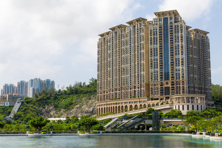 Macau 29 June 2023: Residential building in Macau cityの写真素材