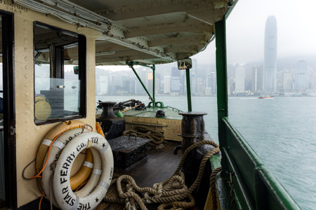 Hong Kong 17 January 2023: The star ferry boat in Hong Kong cityの写真素材