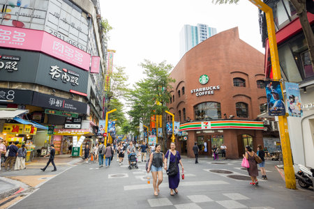 Taipei, Taiwan 13 September 2023: Ximending in Taipei cityの写真素材