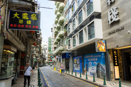 Macau 30 June 2023: Macau city streetの写真素材