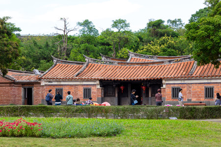 Taipei, Taiwan 26 November 2023: Lin An Tai Historical House and Museum in Taipei cityのeditorial素材
