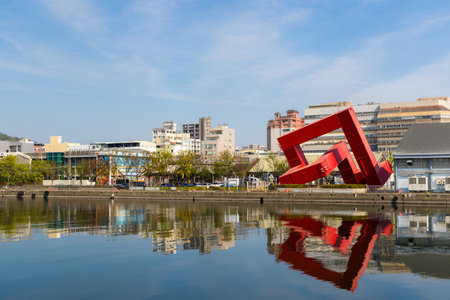 Kaohsiung, Taiwan 02 February 2024: Pier 2 art center in Kaohsiung of Taiwanのeditorial素材