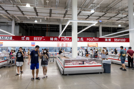 Taiwan 22 September 2023: Inside of the Costco Storeのeditorial素材