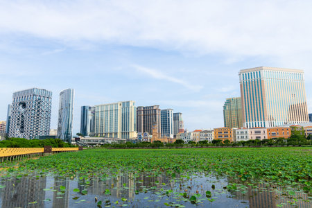 Macau, 03 July 2023: Macau city downtownのeditorial素材