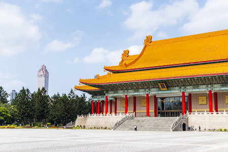Taipei, Taiwan 03 March 2023: National Concert Hall in Chiang Kai shek Memorial Hall in Taipei of Taiwanのeditorial素材