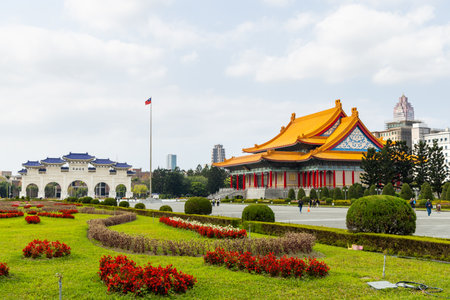 Taipei, Taiwan 03 March 2023: National Concert Hall in Chiang Kai shek Memorial Hall in Taipei of Taiwanのeditorial素材