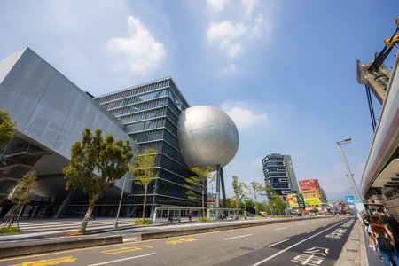 Taipei, Taiwan 04 October 2022: Taipei Performing Arts Center in Jiantan of Taiwanのeditorial素材