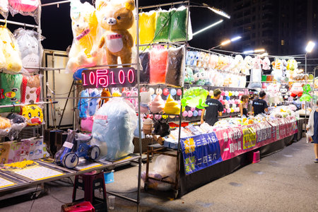 Taichung, Taiwan 29 October 2022: Daqing Night Market in Taichung of Taiwanのeditorial素材