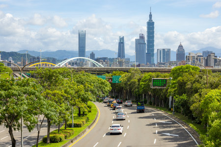 Taipei, Taiwan 25 July 2023: Taipei city landmarkのeditorial素材
