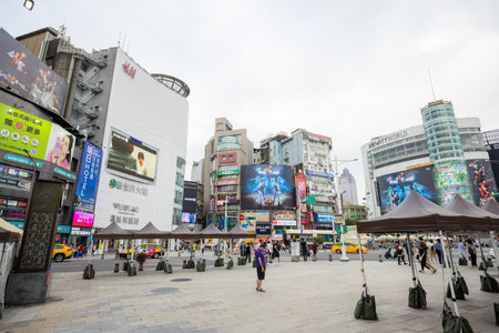 Taipei, Taiwan 13 September 2023: Ximending district in Taipei city of Taiwanのeditorial素材