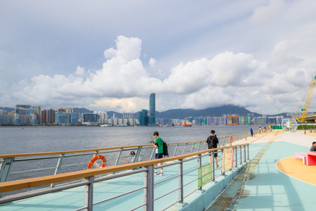 Hong Kong 23 June 2023: East Coast Park Precinct in Fortress Hill at Hong Kong cityのeditorial素材