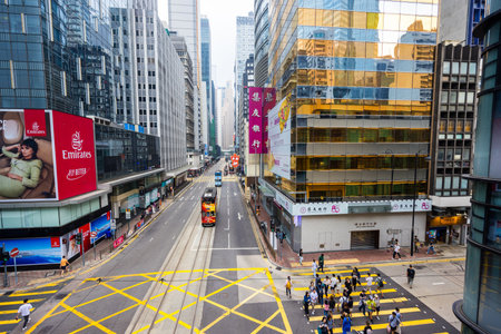Hong Kong 01 April 2024: Hong Kong city in Central districtのeditorial素材