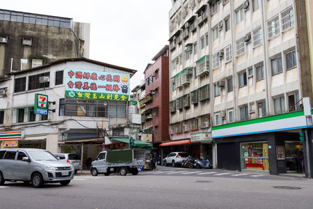 Taipei, Taiwan, 05 February 2024: City downtown in Taipei cityのeditorial素材