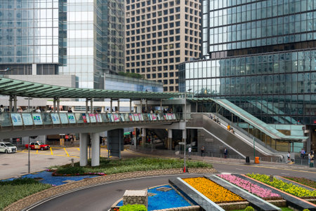 Central, Hong Kong 01 April 2024: Hong Kong business district in Centralのeditorial素材