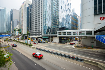Hong Kong 01 April 2024: Hong Kong city in Central districtのeditorial素材