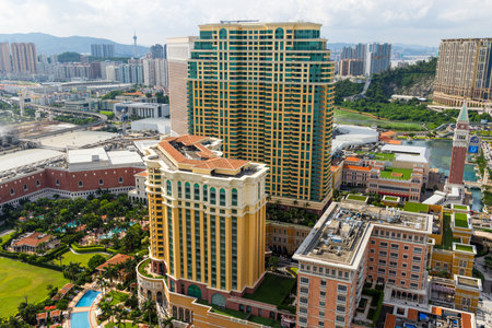 Macau 30 June 2023: Macau downtown city in Taipaのeditorial素材