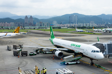 Taipei, Taiwan 21 June 2022: Taipei Songshan Airportのeditorial素材