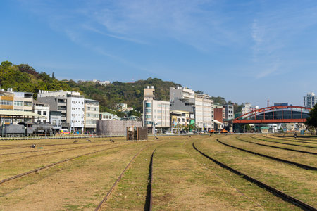 Kaohsiung, Taiwan 02 February 2024: Hamasen Railway Cultural Park in Kaohsiung of Taiwanのeditorial素材