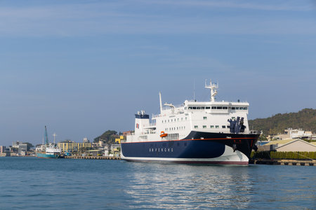 Kaohsiung, Taiwan, 02 February 2024: Kaohsiung port with Penghu cruiseのeditorial素材
