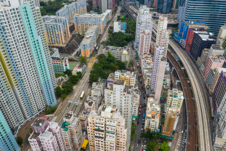 Kowloon Bay, Hong Kong 02 June 2019: Hong Kong cityのeditorial素材