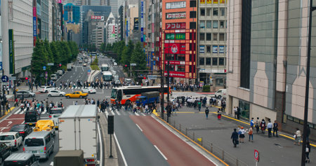 Tokyo, Japan, 29 June 2019: Shinjuku district in Tokyo cityのeditorial素材