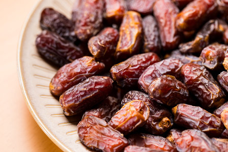Organic dried medjool date fruitsの写真素材