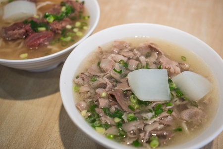Taiwanese hot beef noodle soup cuisineの写真素材