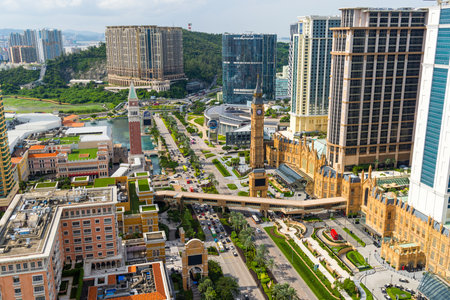 Macau downtown city in Taipaの写真素材
