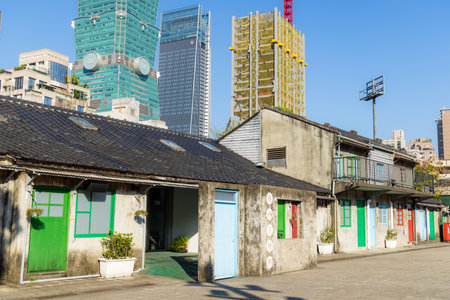 Taipei, Taiwan 18 January 2024: 44 south village in Xinyi district at Taipei cityの写真素材