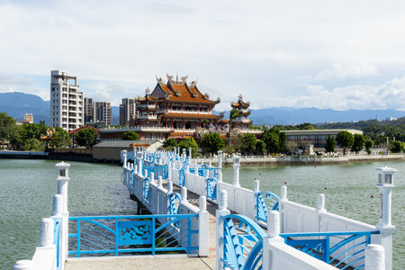 Taoyuan, Taiwan 07 August 2023: Longtan Nantian Temple in Taiwanの写真素材