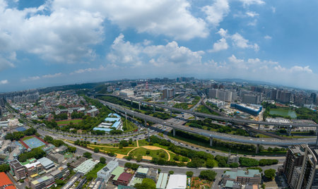 Top view of Linkou city in Taiwan