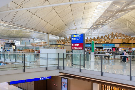 Hong Kong 24 September 2024: Hong Kong international airportの写真素材