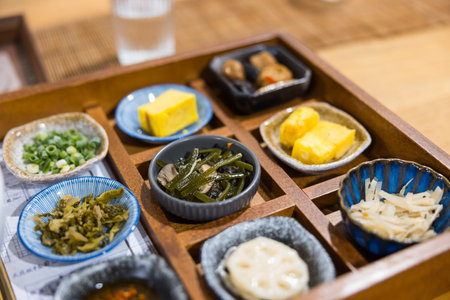 Small dishes of Taiwanese appetizerの写真素材