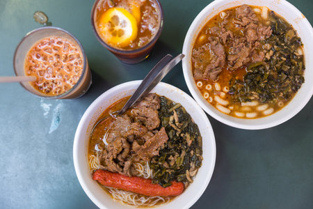 Hong Kong cafe serving noodle breakfast dish