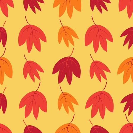 Seamless pattern with autumn leaves. Design for wallpaper, gift paper, pattern fills, web page background, autumn greeting cardsの写真素材