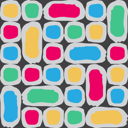 Seamless pattern background with abstract elements, colorful illustrationの写真素材