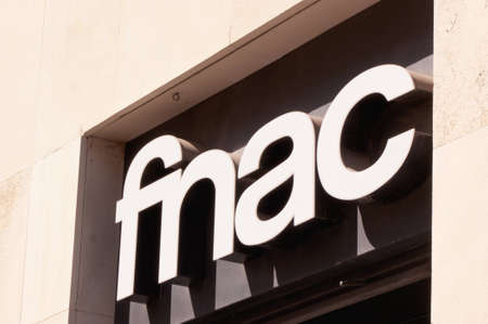 Fnac neon shop sign in Seville. The acronym Fnac stands for FÃ©dÃ©ration Nationale...