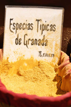 Especias tipicas de Granada (Typical spice from Granada) at a local farmer marketのeditorial素材