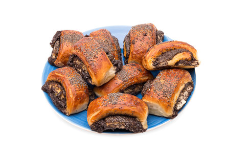 strudel on a white backgroundの写真素材