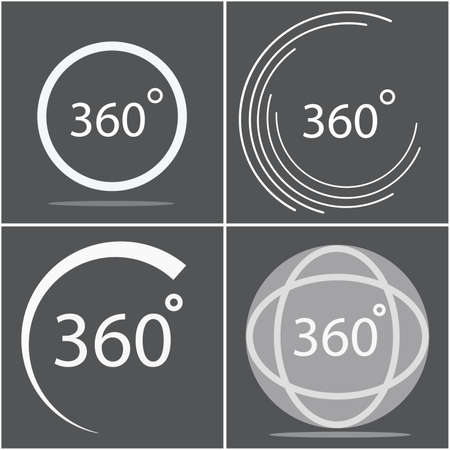 360 Degrees Vector Template Design.のイラスト素材