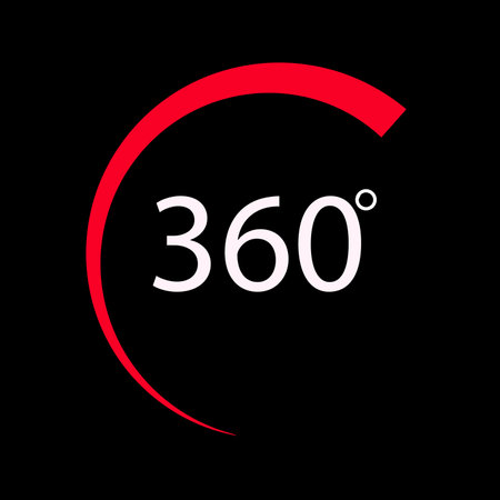 360 Degrees Vector Template Design. eps10