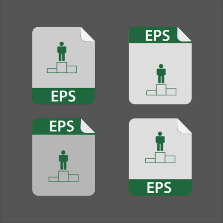 Flat design with files download document, icon, symbol set, vector design element illustration.のイラスト素材