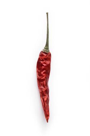 red hot pepper on white backgroundの写真素材