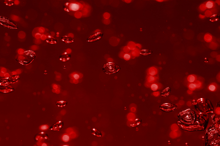 bubbles of different color in the water bright high lightsの写真素材