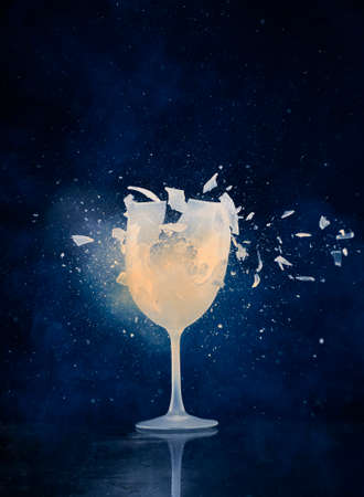 Explosion of the glass
