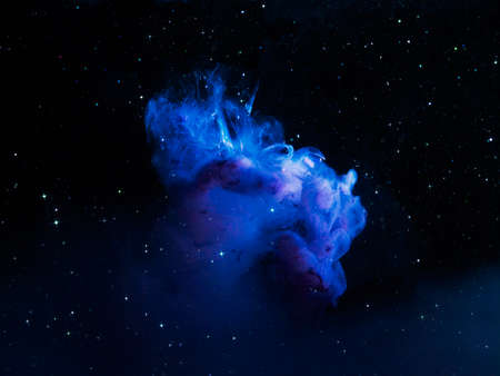 Image of the universe made with light effectsの写真素材