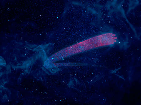 Image of the universe made with light effects