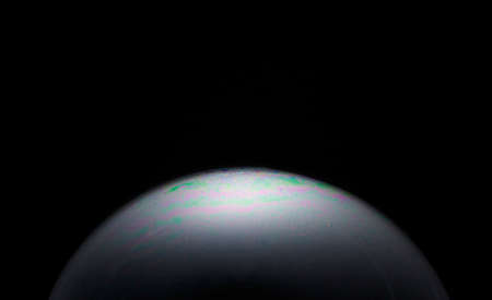 Close-up of soap bubble film in various colorsの写真素材