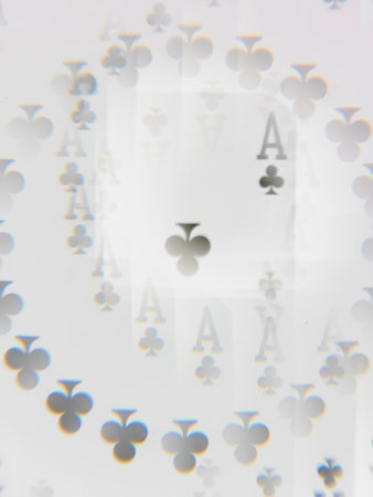 Abstract playing card kaleidoscope pattern