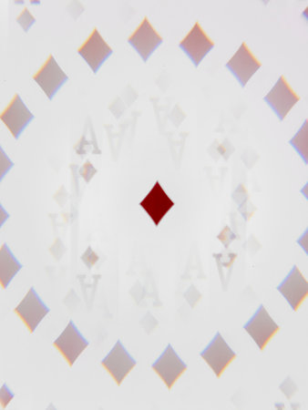 Abstract playing card kaleidoscope patternの写真素材